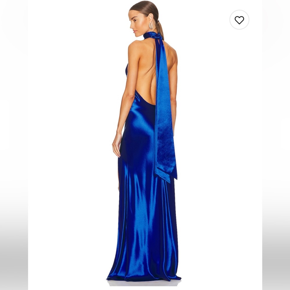Backless Egyptian Blue Gown